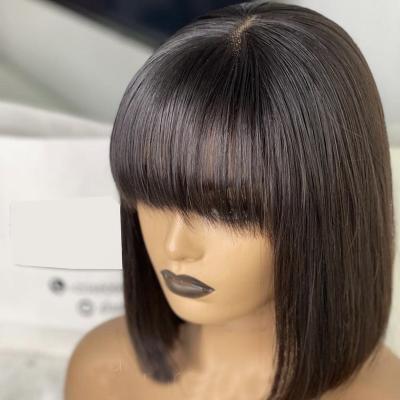 China Brazilian Human Hair Wigs Pre Plucked Body Wave Human Hair Short Bob Human Hair Wigs For Plucked Straight Lace Front Wigs for sale