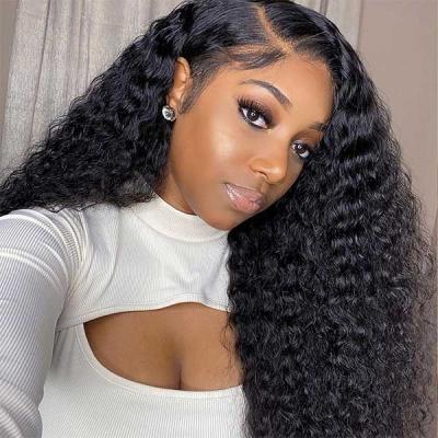 China Water Wave Deep Wave Wig 13x6 Lace Front Wigs 100% Human Hair Wigs For Pre Plucked Color Women With 150% 180% 250% Baby Hair Density for sale