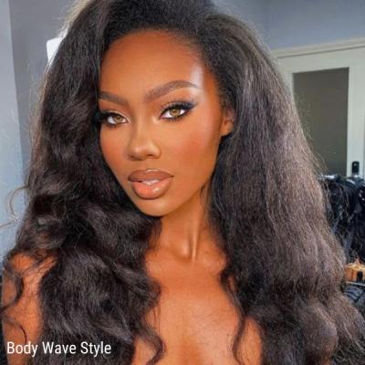 China Sheer Body Wave Body Wave Lace Front Human Hair Wigs 100% Natural Swiss Hair HD Transparent Lace Front Wig For Women for sale