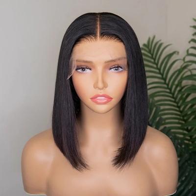 China Body Wave BOB Wig 100% Virgin Hair Wigs Wholesale 12A Brazilian Virgin Hair Lace Front Wig For Black Woman Ready To Ship for sale