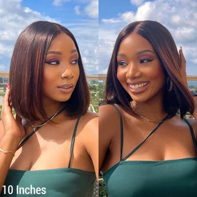 China 100% Body Wave Virgin Hair Wigs Wholesale Brazilian Virgin Hair 12A Lace Front BOB Wig For Black Ready To Ship Cheap Cheap for sale