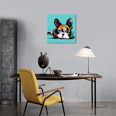 China Modern Cute Bulldog Picture Prints Poster Pet Lovers Wall Home Decoration for sale