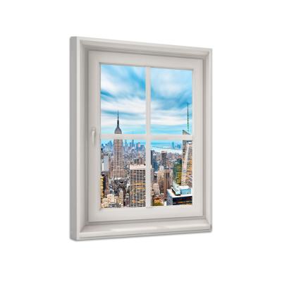 China Modern Wall Art Prints New York Cityscape Window Frame Canvas Poster for sale