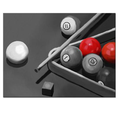 China Prepare Hang Hot Sport Billiards Oil Painting Print Gym Canvas Wall Art Item Gym Room Wall Decoration Large for sale