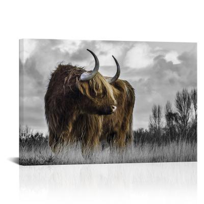 China Prepare to Hang Popular Design Animal Sheep Weed Picture Painting Print Living Room Wall Decoration Canvas Art for sale