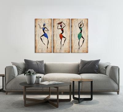 China Modern African Girl Woman Dancing Ballet Modern Painting Print Canvas Wall Art for sale