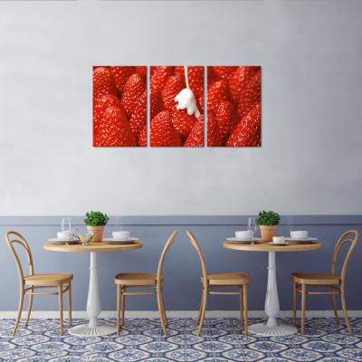 China Fruit Modern Wall Art Kitchen Decor Strawberry Food Outlined Art Print for sale