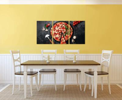 China Modern Wall Art Pizza Poster Art Prints Food Picture Canvas Framed Ready to Hang Kitchen Wall Decor for sale