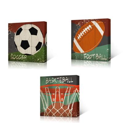 China Modern Canvas Wall Art Basketball Football Soccer Pictures Sports - Themed Painting Prints On Canvas for sale