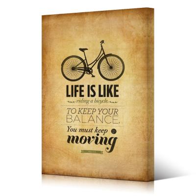 China Modern Bicycle Quotes Home Office Inspirational Wall Art Vintage Bicycle Painting Picture Decoration 16