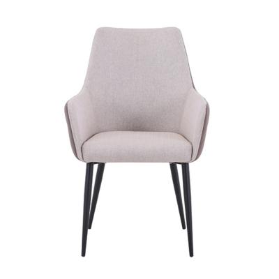 China Comfortable Comfortable Living Room Modern Casual Dining Chair With Arms For Rest Hotel Coffee Chairs Made Fabric Steel Legs for sale