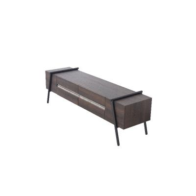 China Convertible Living Room Furniture Advanced Coffee TV Table Modern Luxury Steel legs in black powder coating finish. for sale