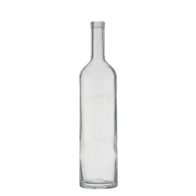 China Beverage New Arrival Custom Design 1000ml Round Shape High Clear White Glass Material Liquor Bottle With Cap for sale