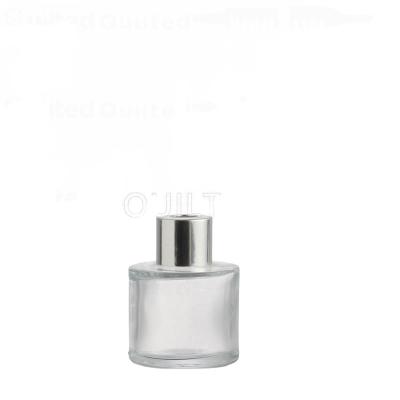 China 50ml 100ml 150ml Cosmetic Empty Round Silver Black Glass Scented Scented Reed Diffuser Glass Bottle for sale