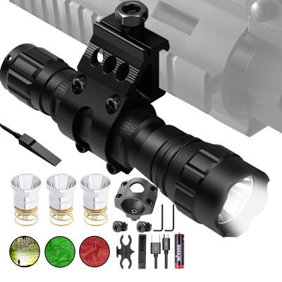 China GF-K001 Emergency Hunting Predator Light Interchangeable Torch (Red, Green, White) LED Compatible with Picatinny, MLOK, Scope Clip for sale