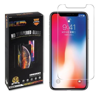 China Wholesale 9H Anti-fingerprint high quality transparent tempered glass screen protector for iPhone X xs xs xs max for sale