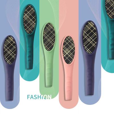 China Fashionable Custom Logo Foot Spa Care Tool Premium Callus Remover Long Handle Nano Glass Foot File for sale