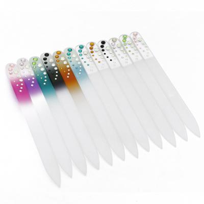 China Double Crystal Glass Nail File Etched Eco-Friendly Premium Exterior & Nail Buffer for sale