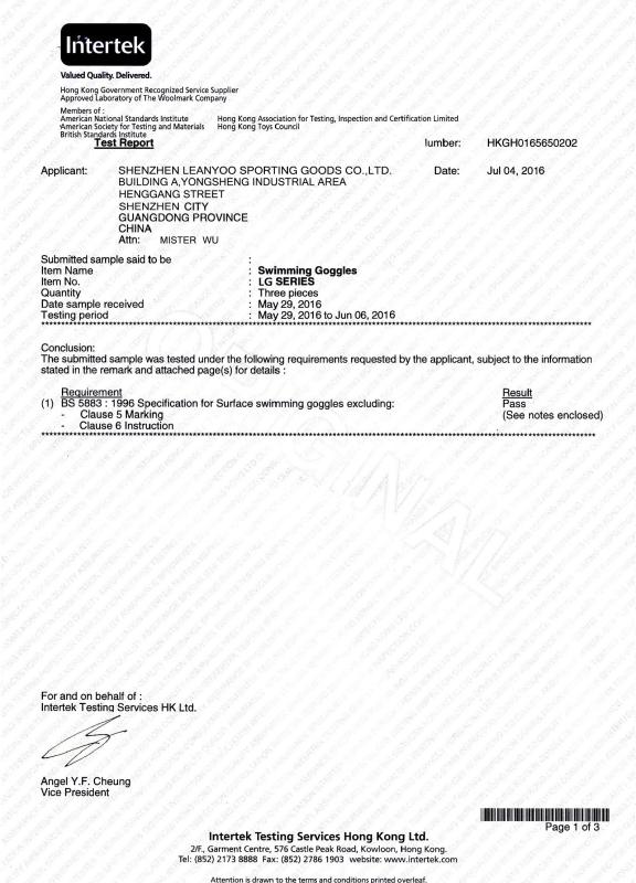 ITS - Shenzhen LeanYoo Sporting Goods Co.,Ltd