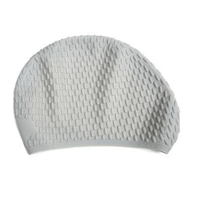 China Durable White Silicone Swim Caps Fashionable Style OEM / ODM Welcomed for sale