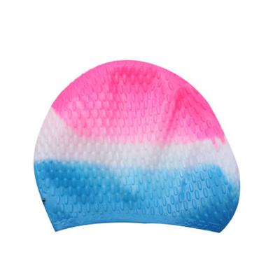 China Non - Toxic Tasteless Silicone Swim Caps Lightweight Better Sealing Performance for sale