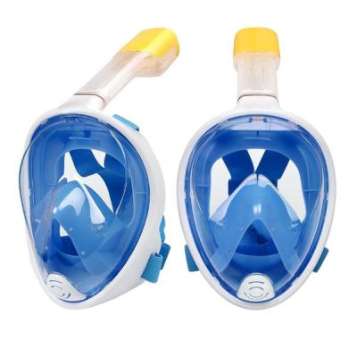 China Anti - Fog  Full Face Easy Breathe Snorkel Mask With Adjustable Head Straps for sale