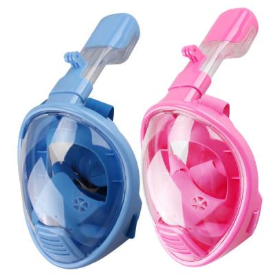 China Nylon Strap Full Head Snorkel Mask Panoramic Visibility For Child LM01F for sale