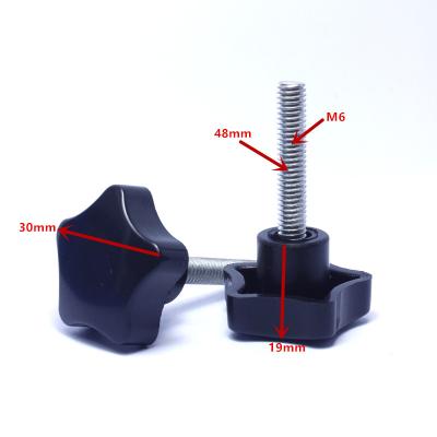 China Economic Round M6 M8 PP Plastic Material Pentagon Shape Galvanized Handle Screw For Furniture for sale