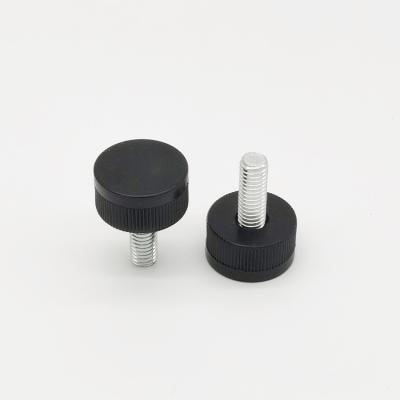 China Economic Black Round M8 Head Straight Line Nylon Head Screws Plastic Handle Screw for sale