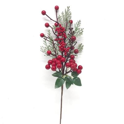 China Fashional Artificial Flower Decoration Home Christmas Red Berry Plant Decoration Artificial Berry for sale