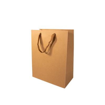 China Recyclable Custom Printed Recycled Cheap Kraft Paper Packaging Shopping Paper Bag With Handles for sale