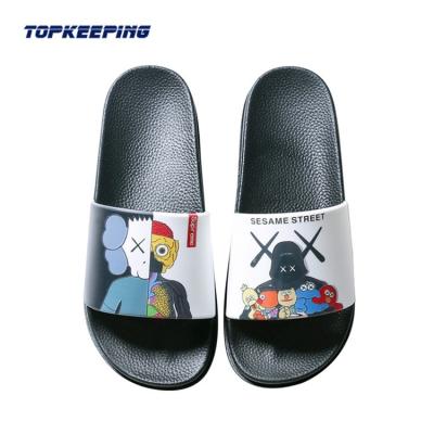 China Summer Unisex Logo Cozy Casual Slide Beach Slipper 1E0102 Custom Made Anti-slippery for sale