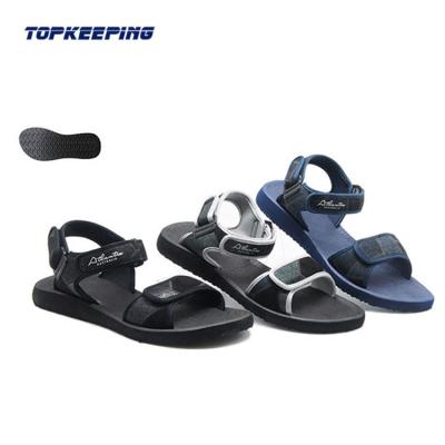 China Fashion trend 8019016 high quality custom design black flat man sports summer sandal seller for sale