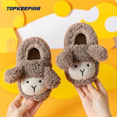 China 1D0084 Fashion Trend 1D0084 cartoon plush indoor plush kid cartoon fur slipper, fur slipper for kid boy for sale