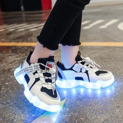 China 1G0024 lit new Autumn Kid Sport Lace Light up sports shoes led sneaker for sale