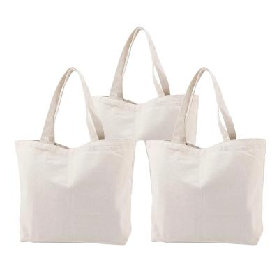 China Eco-friendly Cheap White Weekend Eco-friendly Daily Living Empty Ladies Fashion Tote Bag Plain Custom Cotton Canvas for sale