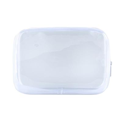 China Durable Custom Logo Women Clear Makeup Organizer Pockets Travel Toiletry Bags Transparent PVC Cosmetic Bag for sale