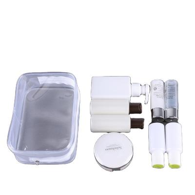 China Durable Clear Makeup Organizer Pouches Tote Travel Toiletries Bags Transparent PVC Cosmetic Bag for sale