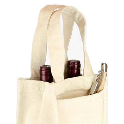 China 6 Canvas Organic Natural Cotton Calico Printed Luxury Multi Bottle Wine Tote Bag Eco-Friendly Printed Hot Selling Products for sale