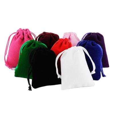 China Eco-Friendly (10x16cm) - Mix Pack 6 Color Soft Velvet Pouches W Drawstrings For Jewelry Gift Packaging 10x16cm for sale