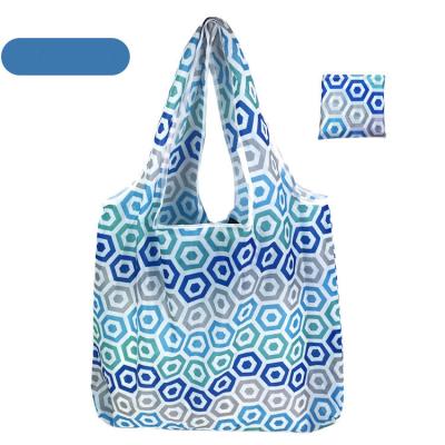 China Eco - Friendly Cheap Shopping Foldable Polyester Shopping Bag Foldable Bag With Pocket for sale