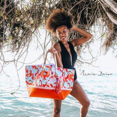 China Custom Made Black African Ankara Afro Fashion Girl Womens Boho Weekender Beach Bag With Tassle for sale