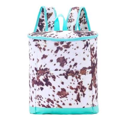 China LULU& LUCY Backpack Cool-Keeping Cool-Keeping Lunch Pack Aluminum Foil Bag Ice Pack Cow Pattern Backpack Waterproof Outdoor Insulation Picnic for sale