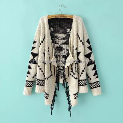 China Anti-pilling Knitted Aztec Pattern Cardigan Sweater for sale