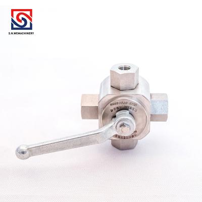 China Factory Outlet Swagelok Style Other Press High Pressure Ball Valve With Pneumatic Actuator for sale