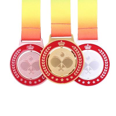 China Factory Price Global Cheap Custom Finisher Medal Rotating Sports Table Tennis Medals for sale