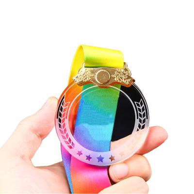 China Global Custom Cheap Round 30mm Blank Sports Running Medal Insert Military Acrylic Plastic Blank Medal for sale