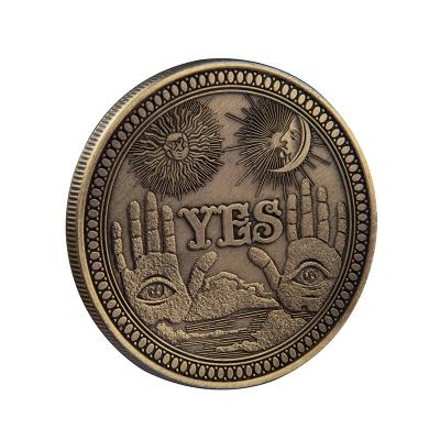 China Worldwide Yes or No Decision Making Souvenir Coin Collectible Metal Coin for sale