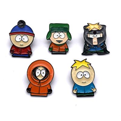 China etsy hot sale europe WD amazon ebay animation cartoon south park lapel enamel pin badges for sale