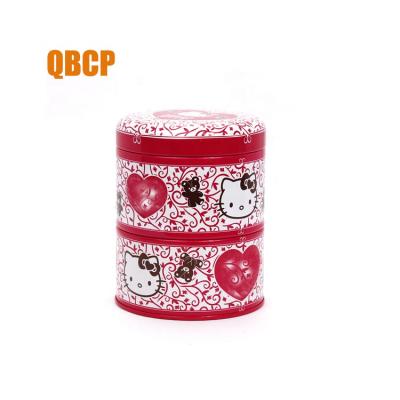 China Factory Made Recyclable Guangdong Custom Design Printing Stacked Chocolate Tin Box for sale